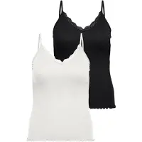 ONLY Carsille 2-pack Top Dames Wit Xl-54