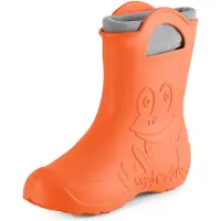 Ladeheid LA-CA-FrogWoWinter Dames Regenlaarzen - Rubber - met Binnenschoen - EVA - Wasbare Binnenschoen - Oranje (151c) - 40/41