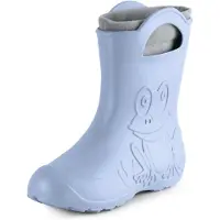 Ladeheid LA-CA-FrogWoWinter Dames Regenlaarzen - Rubber - met Binnenschoen - EVA - Wasbare Binnenschoen - Lichtblauw - 36/37