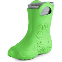 Ladeheid LA-CA-FrogWoWinter Dames Regenlaarzen - Rubber - met Binnenschoen - EVA - Wasbare Binnenschoen - Groen - 38/39
