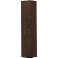 Ink Concept R Hoge Kast 2 Deurs - Rechts - Ribbel - 169x35cm - Fineer Shadow - Badkamermeubels, Kolom- En Zijkasten, Hoge Kasten - 8718835410292