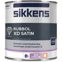 Sikkens Rubbol XD Satin - Hoogwaardige zijdeglans solventgedragen buiten lakverf - 1 L - RAL 9010 Pure White ( gebrokenwit)