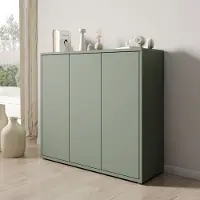 Meubella - Amber 2 - Schoenenkast - Groen - 109x35x99 cm