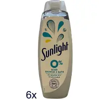Sunlight 6 x 450ml Douchegel & Bad – Zonder Zeep (0%) – Milde Reiniging voor Gevoelige Huid