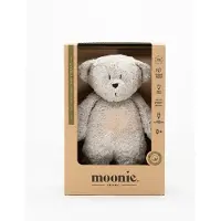 Moonie 2.0 upgrade - Knuffel Hartslag en Licht | Bear Grey - Biologisch katoen
