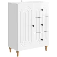 vidaXL Dressoir met lade Hoogglans Wit 66 x 34,5 x 90 cm Bewerkt hout