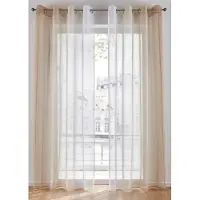 Bonprix Gordijn van lichte voile, ook verkrijgbaar in extra lang (2 stuks) maat h/b: 295/144 cm