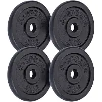 Scsports Halterschijven set 20 kg - 4 x 5 kg - Gietijzer - 30 mm