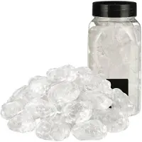 Rayher Hobby Materialen Rayher decoratie steentjes - 3x - groot - 650 ml - 25-30 mm - transparant - siergrind