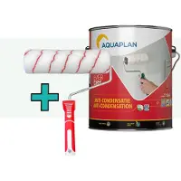 Aquaplan Anti-Condensatie Muurverf – Vochtwerende & Schimmelwerende Isolerende Coating voor Binnenmuren en Plafonds + verfroller – 2,5 Liter