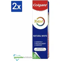 Colgate 2 x - Tandpasta - Total - Natural White - 75ml