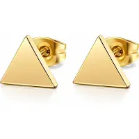 Cilla Jewels oorknoppen Edelstaal Driehoek Goudkleurig