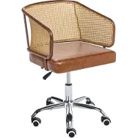 Beliani TUCSON - Bureaustoel - Bruin - Kunstleer