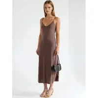 Busem V-hals Modal Midi-jurk