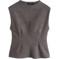 Next - Dames - Mouwloze top met wollook en rimpels - Huidkleur