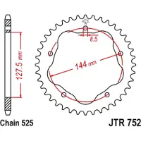 JT Sprockets Jtr75245 Achtertandwiel