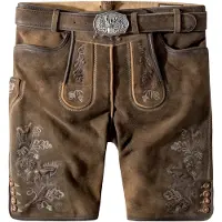 Stockerpoint Klederdracht broek 'Bastian' bruin / grijs