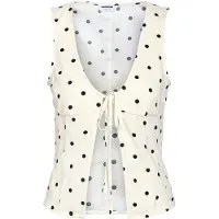 Noisy May Blousetop met V-hals en vetersluiting model 'SOPHIE'