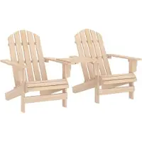vidaXL Tuinstoelen Adirondack met tafeltje massief vurenhout