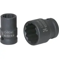 Ks Tools 1/2" doornut met 12 kanten, kort model