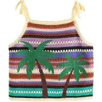 Next Gebreide top groen / lila / lavendel / wolwit