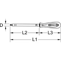 Ks Tools 1591120 Vierkante schroevendraaier Grootte 1/4