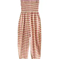 Next Jumpsuit roestbruin / olijfgroen / framboos / wit