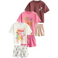 Next Nachtkledij roestbruin / pink / wit