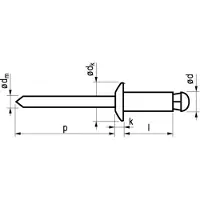 Master Spreidnagel Alu/Stl 1301 4,8X16Mm 500