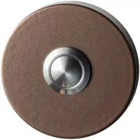 GPF bouwbeslag Beldrukker rond 50x8 mm met RVS button Bronze blend