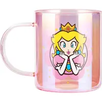 Paladone Super Mario - Princess Peach Iridescent Glass Mug