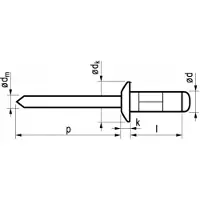 Stanley Popnagel Aluminium/staal 1001 Multigrip 4,8x14mm - 500 stuks