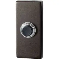 GPF bouwbeslag Beldrukker rechthoekig 70x32x10 mm met zwarte button Dark blend