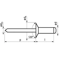 Master Popnagel Alu/Stl 1034 Vk 4,8X14Mm 500