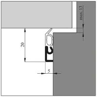 Ellen Tochtstrip Elro Xl 300Cm Alu Acryl