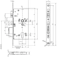 Lips Effeff Centraalslot Anti-Paniek 2724CE/17U - DM 60 - PC 72 - D1/2/3/4