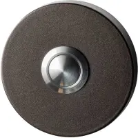 GPF bouwbeslag Beldrukker rond 50x8mm met RVS button Dark blend