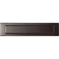 GPF bouwbeslag Briefplaat 340x77mm met valklep 280x45mm Dark blend