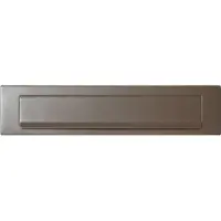 GPF bouwbeslag Briefplaat 340x77mm met valklep 280x45 mm Mocca blend