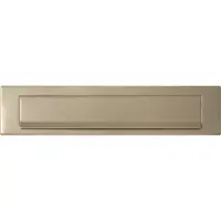 GPF bouwbeslag Briefplaat 340x77mm met valklep 280x45 mm Champagne blend