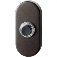 GPF bouwbeslag Beldrukker ovaal 70x32x10mm met zwarte button Dark blend