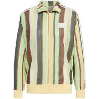 Adidas Gebreid vest 'Firebird' bruin / lichtgeel / grafiet / lichtgroen