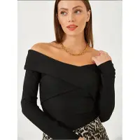 Bianco Strapless Textuur Ribbels Blouse