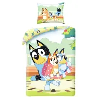 Bluey kinderslaapset – dekbedovertrek 140x200 cm + kussensloop 60x70 cm, gemaakt van microvezel