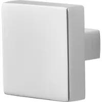 GPF bouwbeslag RVS gepolijst Vierkante knop 60x60x16mm incl. wisselstift tbv VH-schilden vast