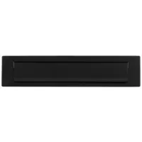 GPF bouwbeslag GPF Briefplaat 340x77 met valklep 280x45mm zwart