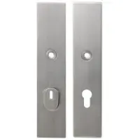 GPF bouwbeslag RVS geborsteld VH-schilden SKG*** 248x52mm rechthoekig PC92 met kerntrekbeveiliging