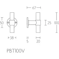 Formani ONE PBT100V voordeurknop wit