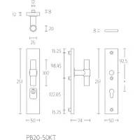 Formani PB20-50KT set veiligheidsschilden SKG*** PC72 mat zwart