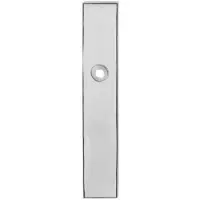 GPF bouwbeslag Langschild rechthoekig 218x40x8.5mm PC55 - RVS gepolijst - Linksdraaiend